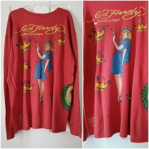 Men's Christian Audigier Nurse Long Sleeve Shirt